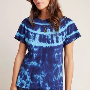 NWOT Agolde Blue Tie-Dye Short Sleeve Tee